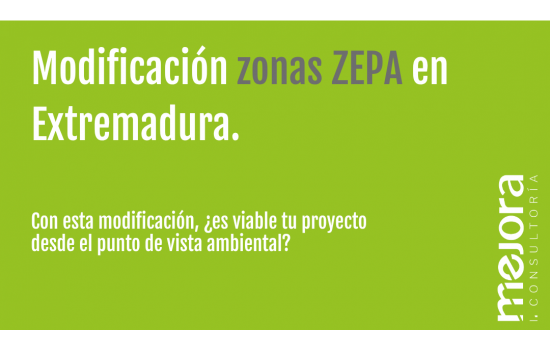 Modificación de zonas ZEPA en Extremadura